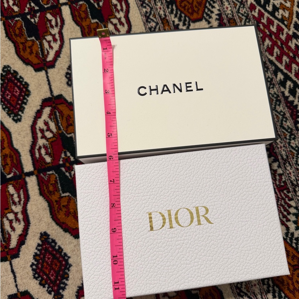 Chanel and Dior gift boxes